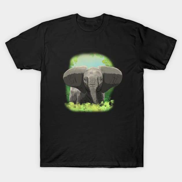 Baby elephant T-Shirt by Zlat